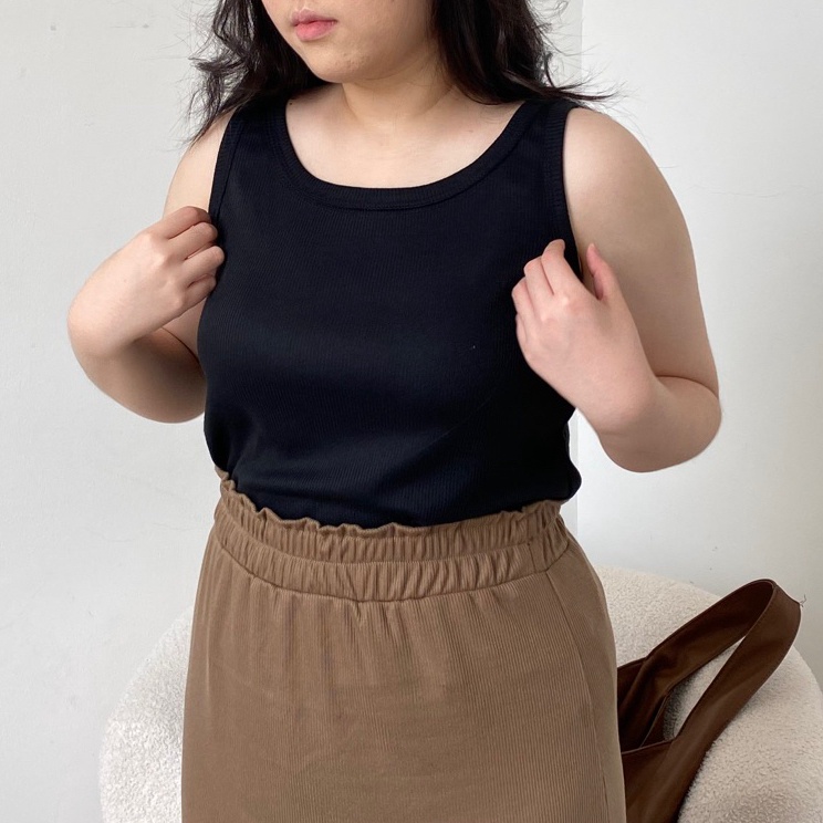 Ready Stock Monna Tanktop  Tanktop Knit  Tanktop Knit Premium  Basic knit Tank Top  Tank top Jumbo  