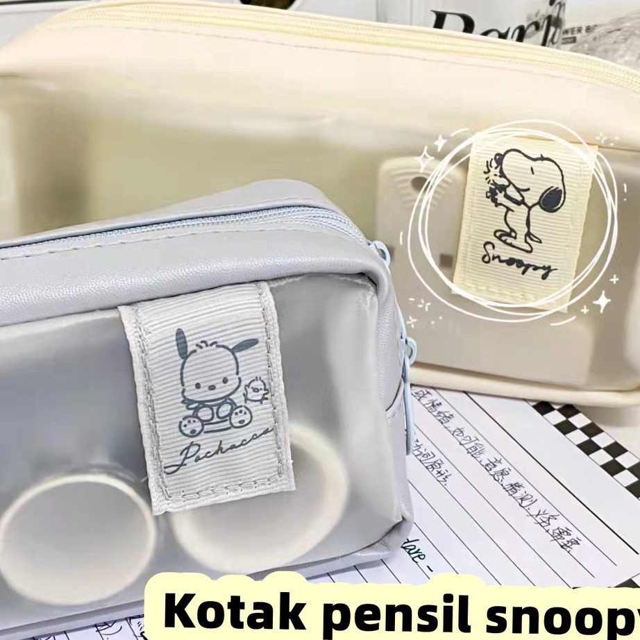 

Muji Snoopy Cute Large Capacity Pencil Casepensil pouchmake up tasKotak Pensil