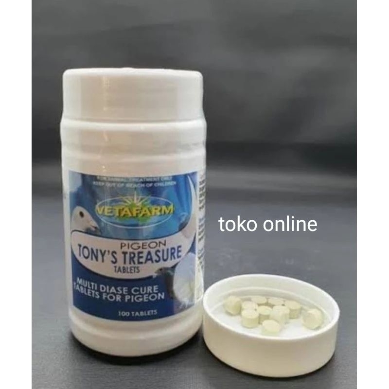 TONY'S TREASURE VETAFARM 1TABLET obat merpati tonys treasure