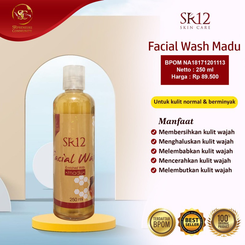 Facial Wash Madu SR12