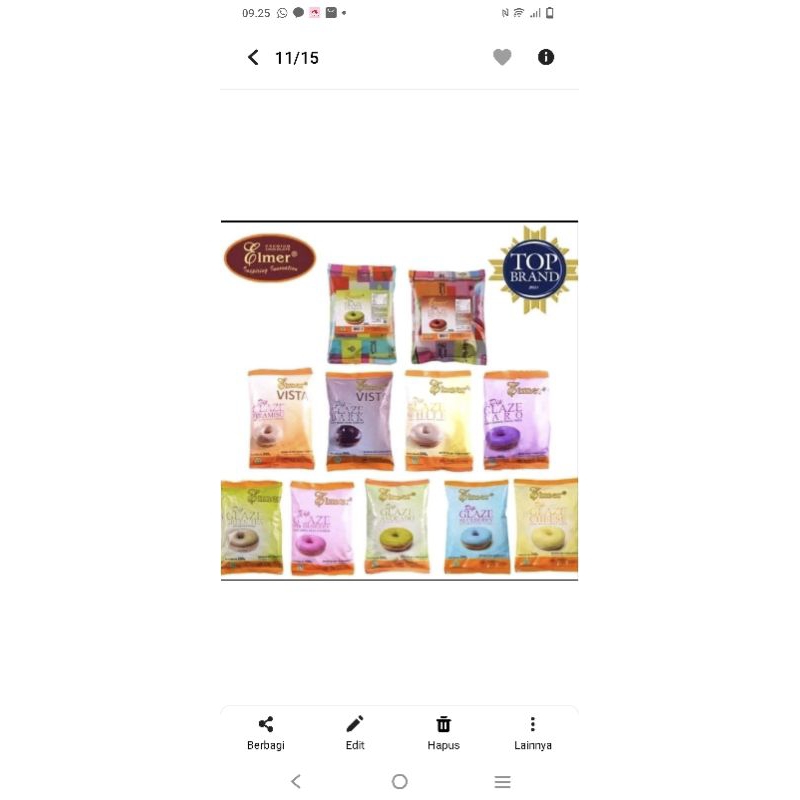 

Glaze elmer 200 gr toping donat kue
