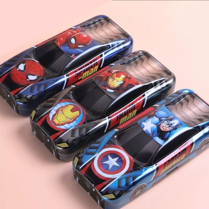 

kotak pensil mobil tingkat 3 karakter superhero spiderman
