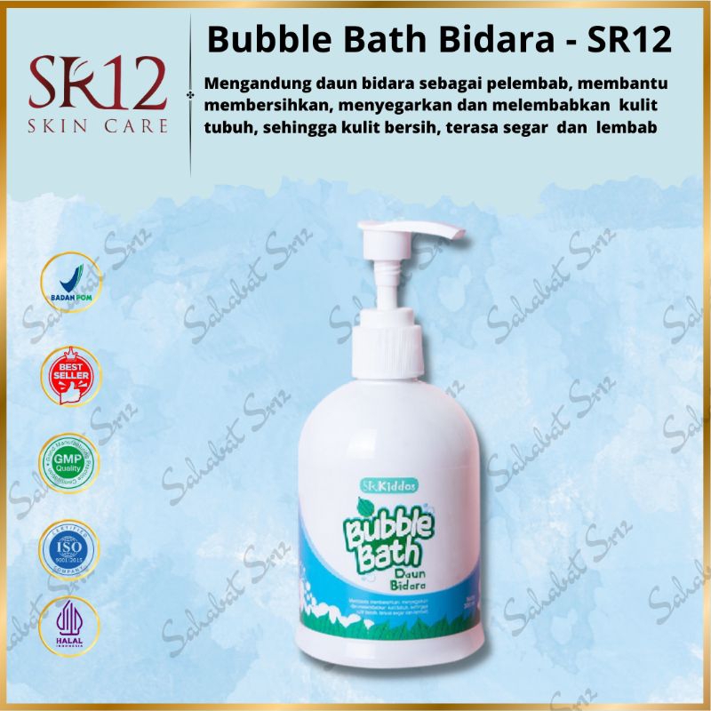 Sumbar - COD bisa - BUBBLE BATH DAUN BIDARA SR12 KIDDOS / SABUN MANDI ANAK / PERAWATAN KULIT BAYI Pa