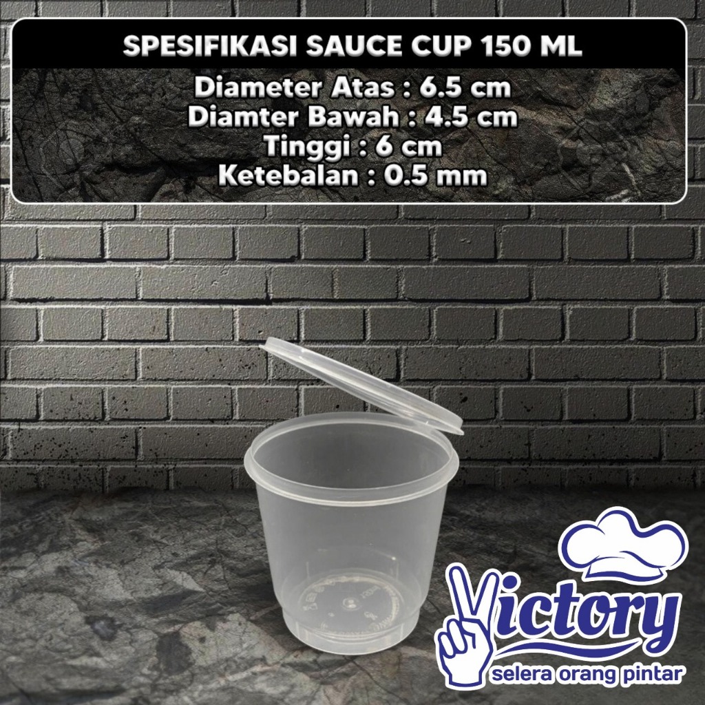SAUCE CUP 150ML/ CUP PUDDING 150ML VICTORY