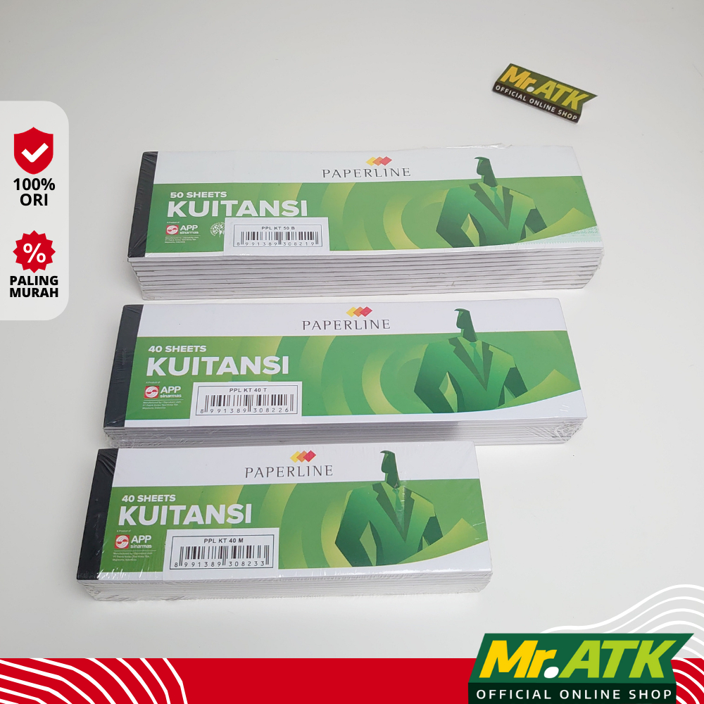 

KUITANSI PAPPER LINE KECIL MINI TANGGUNG SEDANG BESAR 40/50 SHEET - NOTA KWITANSI DAGANG