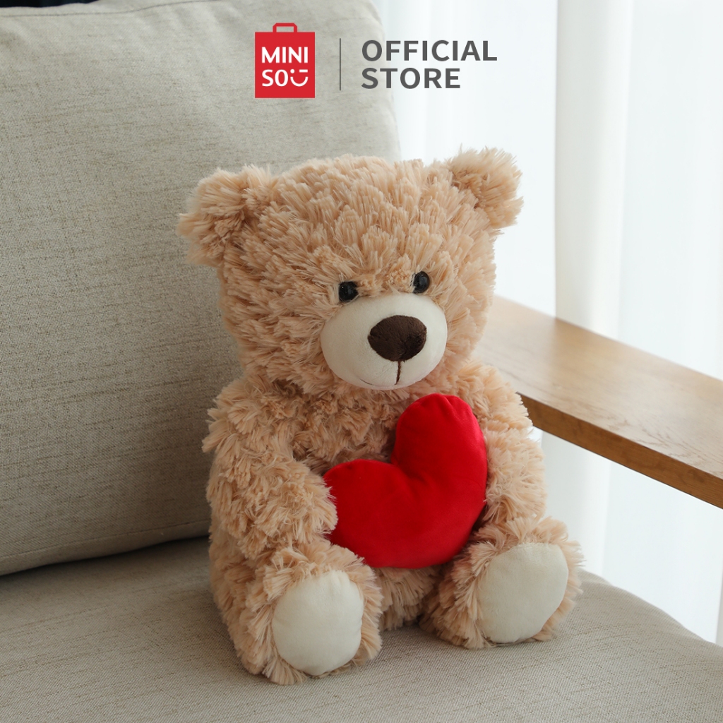 Miniso Boneka Beruang Perawatan Mainan Boneka Lucu Lembut Buat Cewek Hadiah Wisuda Hadiah Tahun Baru