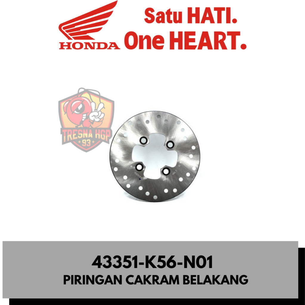 43351-K56-N01 PIRINGAN CAKRAM BELAKANG SONIC 150R K56 ORIGINAL | DISK RR BRAKE 43351K56N01