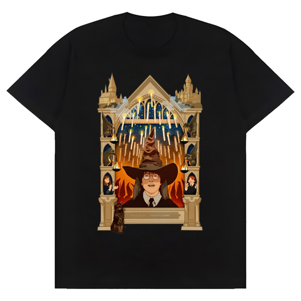 Kaos Harry Potter Sorting House Ceremony T-Shirt Harry Potter