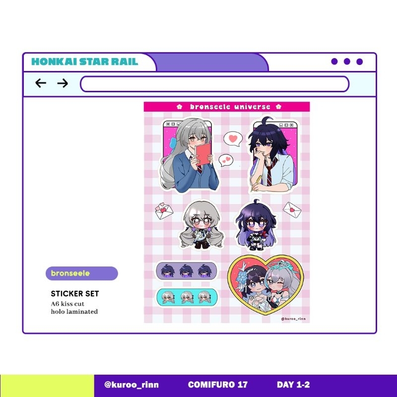 

Honkai Star Rail A6 Sticker Sheet (Kisscut Sticker) | Bronseele | Landau Siblings