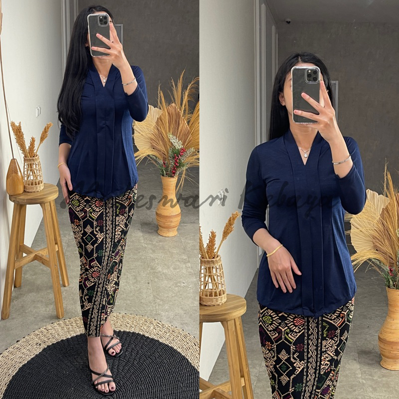 Kebaya Bali Set KARTINI KAOS Navy
