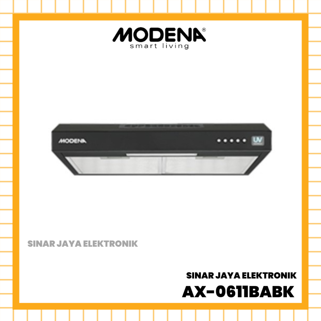 COOKER HOOD MODENA AX-0611BABK / PENGHISAP ASAP DAPUR