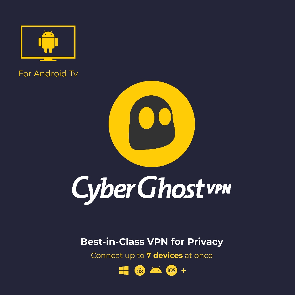 For Android TV Software CyberGhost VPN Original 7 Device 1 Year
