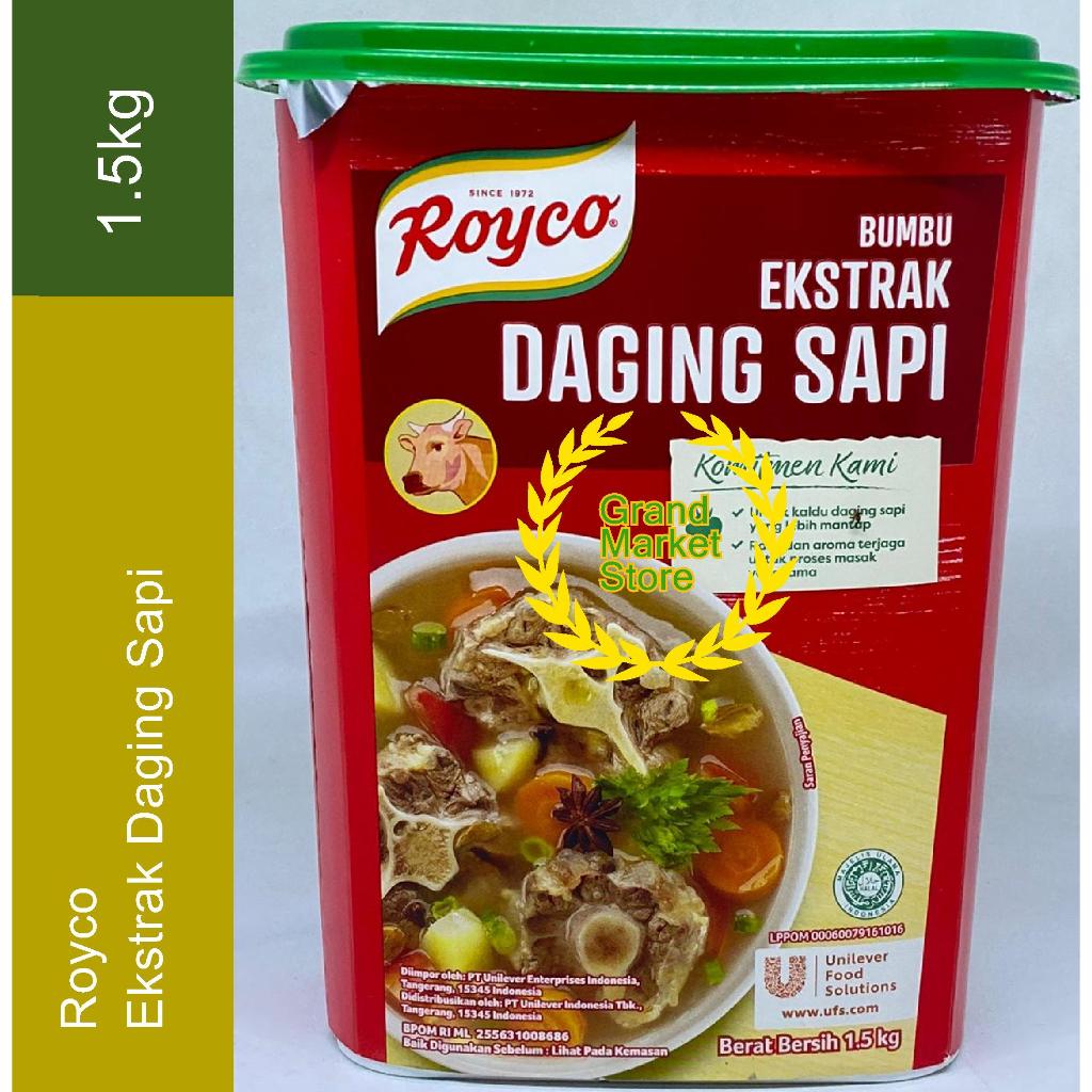 PROMO Royco Bumbu Ekstrak Daging Sapi 1.5Kg - Royco Sapi 1.5 Kg Toples Bubuk 1500g