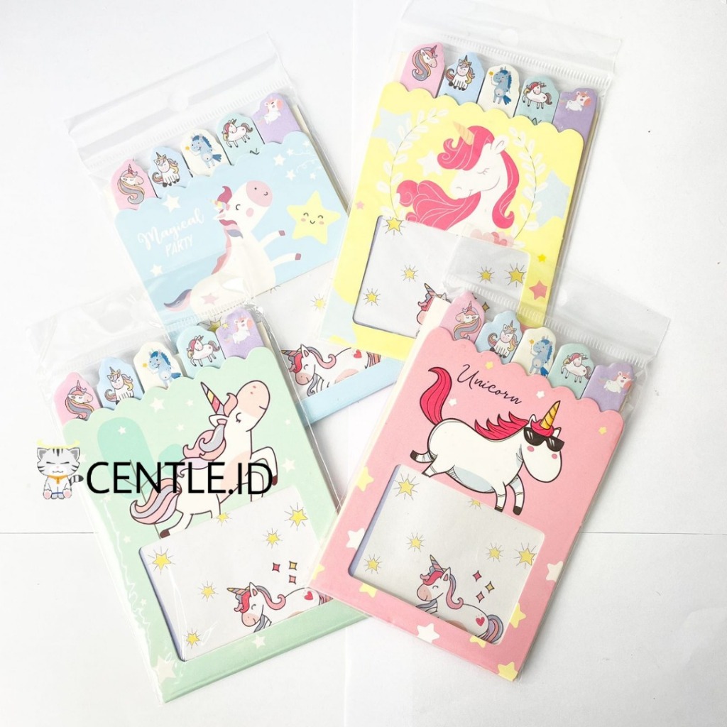 

CENTLE.ID sticky notes lipat unicorn alat tulis kantor stiker tempel COD kado unik