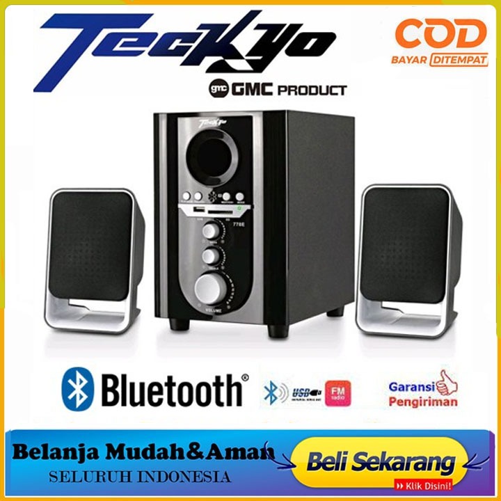 SPEAKER SALON AKTIF GMC TECKYO 778E BLUETOOTH SUBWOOFERS X-BASS//SPEAKER SALON AKTIF X-BASS TECKYO 7