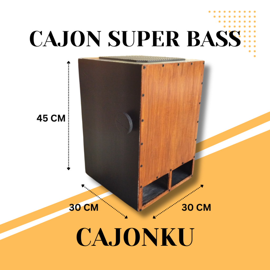 Cajon Akustik Super Bass - Kajon Perkusi Besar - Alat Musik Snare Drum Elektrik