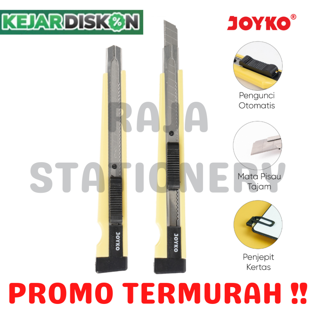 

Cutter Joyko KECIL A-300 A-100 Silet Pemotong Kertas Kater Potong 300A