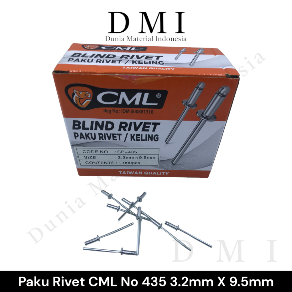 Paku Rivet CML SP 435 | Blind Rivet | 3.2mm X 9.5mm | Paku Ripet Camel