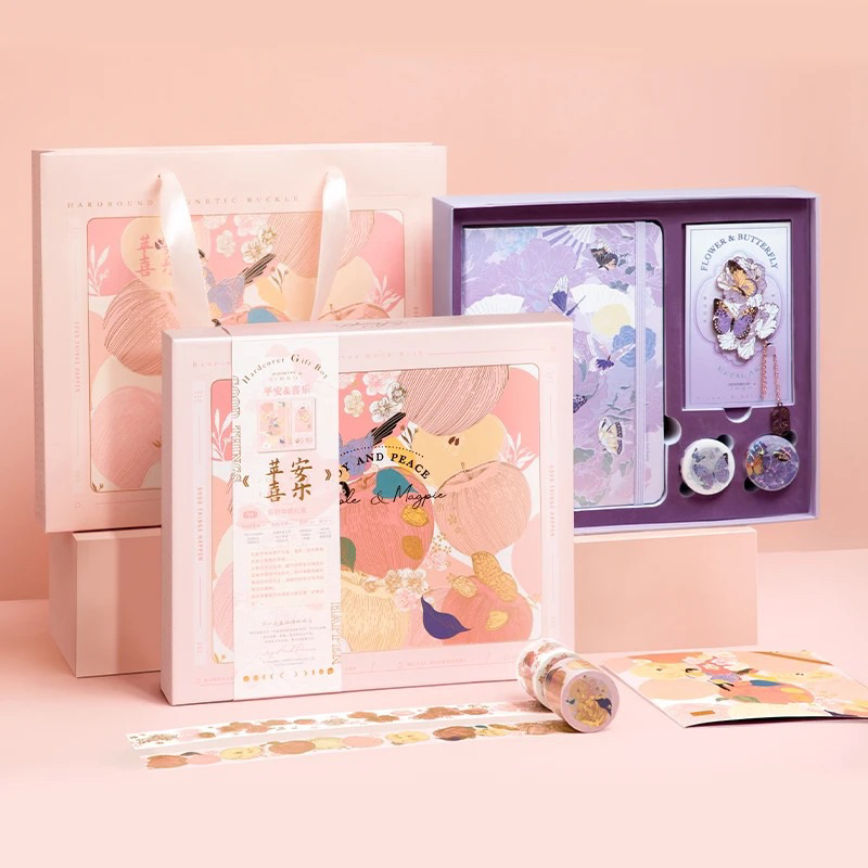 

notebook washi tape set gift box hampers notebook diary journal buku agenda
