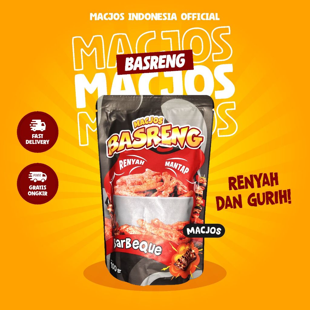 

Macjos Basreng Cemilan Pedas Snack Viral Makanan Ringan Gurih Enak Terlaris By Macjos Indonesia