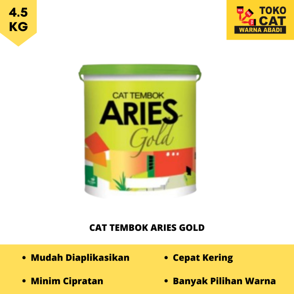 Cat Tembok Aries Gold 4.5 Kg