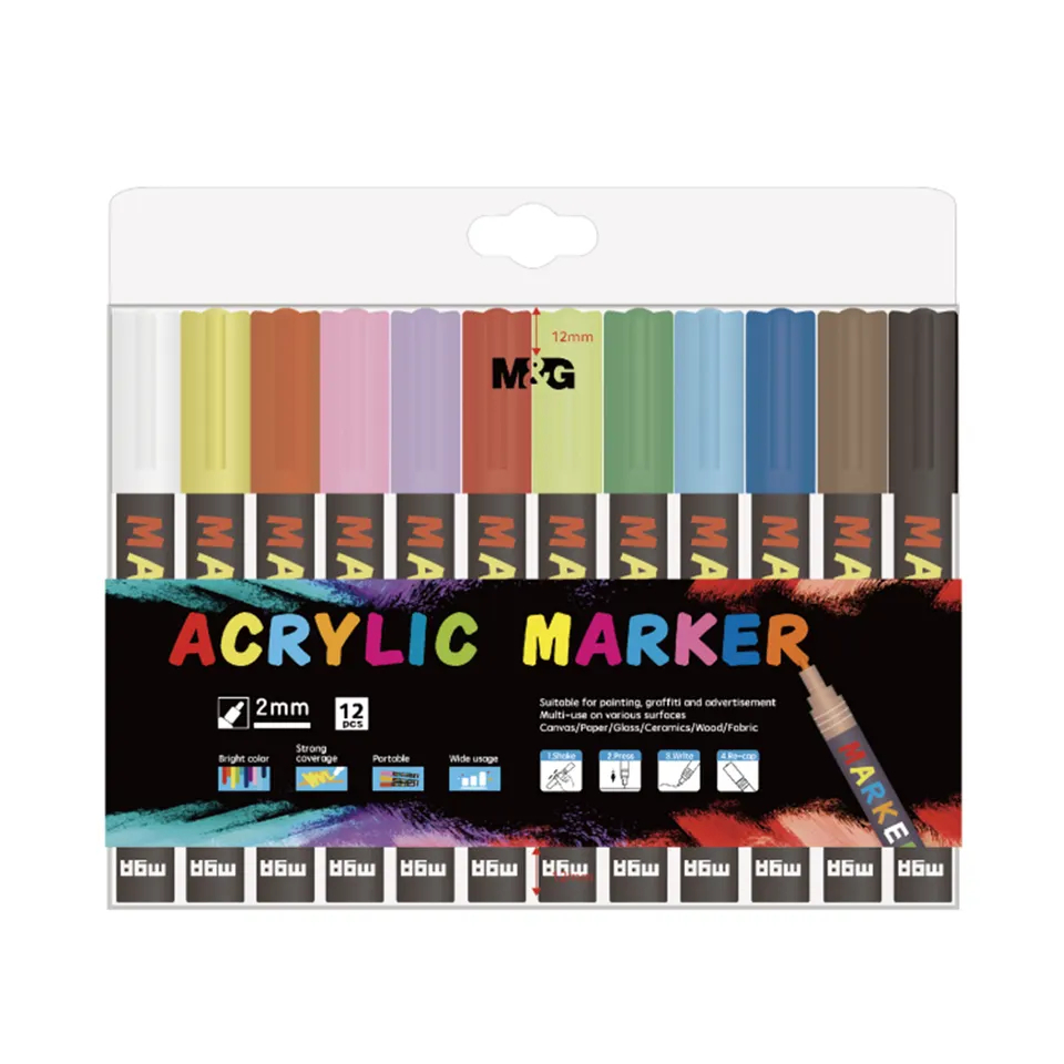 

Spidol Acrylic M&G set isi 12 APL976E1