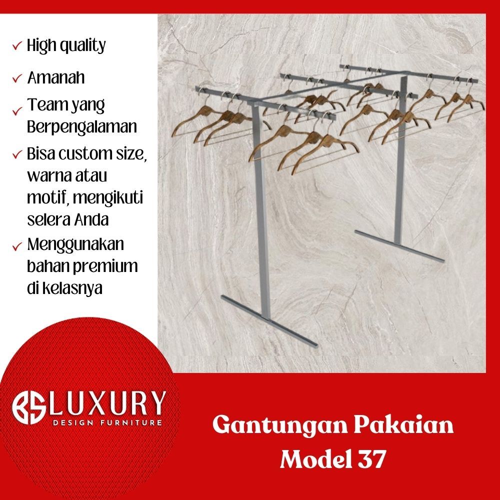 Rak Gantungan Display Pakaian Gantungan Toko no 37