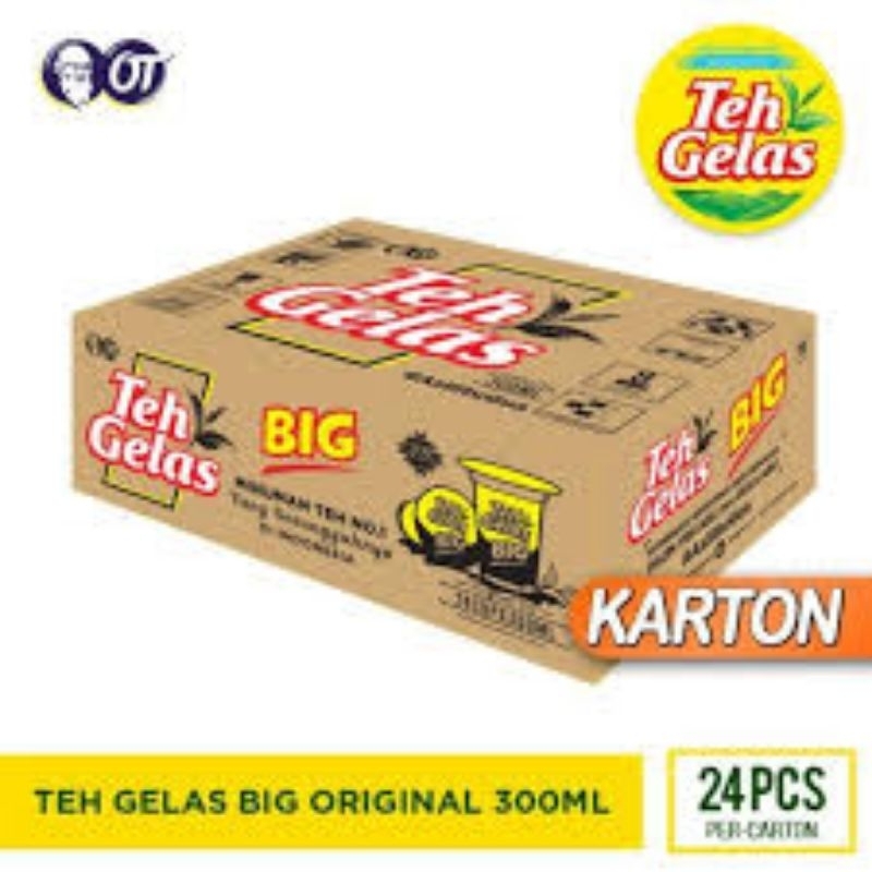 

1 DUS TEH GELAS BIG CUP ORIGINAL | PEACH | MAWAR | MANGGA | LECI NETTO 24 PCS X 300 ML