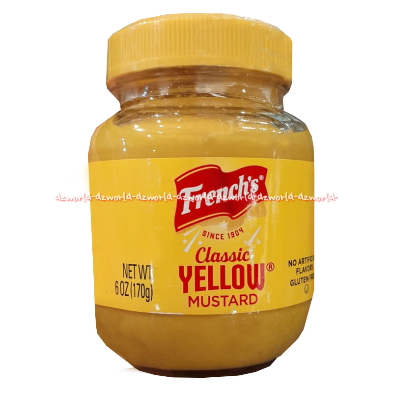 

French's Classic Yellow Mustard Jar 170gr Krim Mustard Kuning Frenchs Klasik Saos Saus Mustards