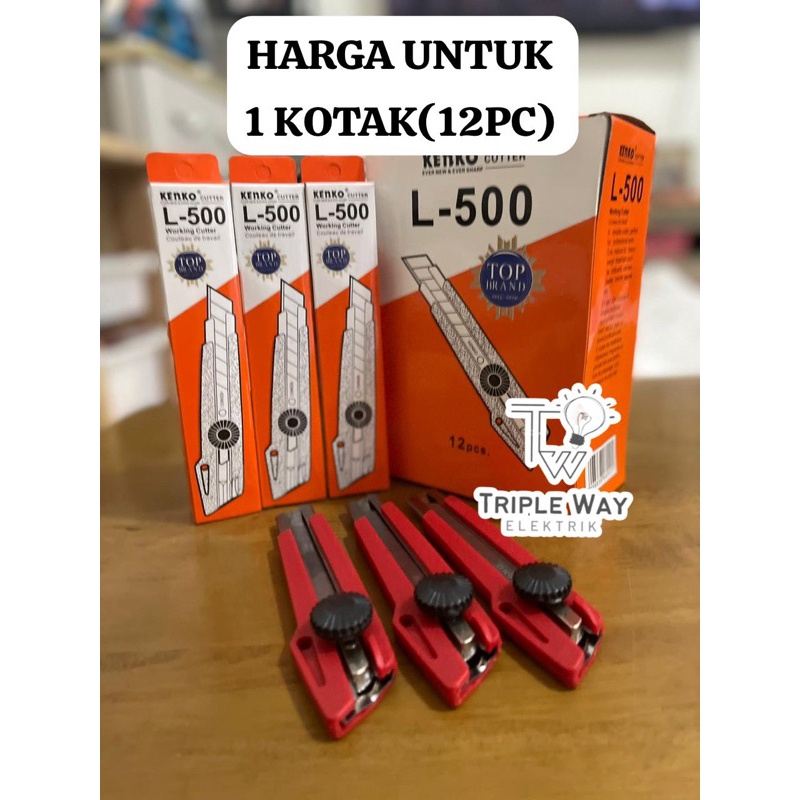 

GROSIR CUTTER KENKO BESAR L5 harga 1 kotak 12pc gas