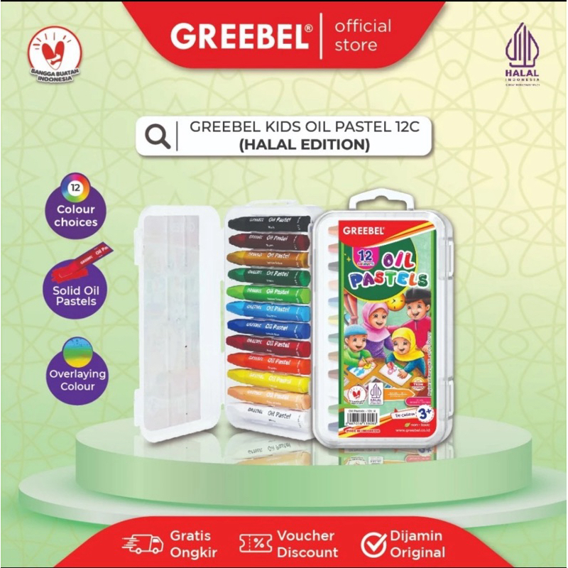 

CRAYON 12 WARNA GREEBEL 12 WARNA/CRAYON HALAL GREEBEL 12 WARNA