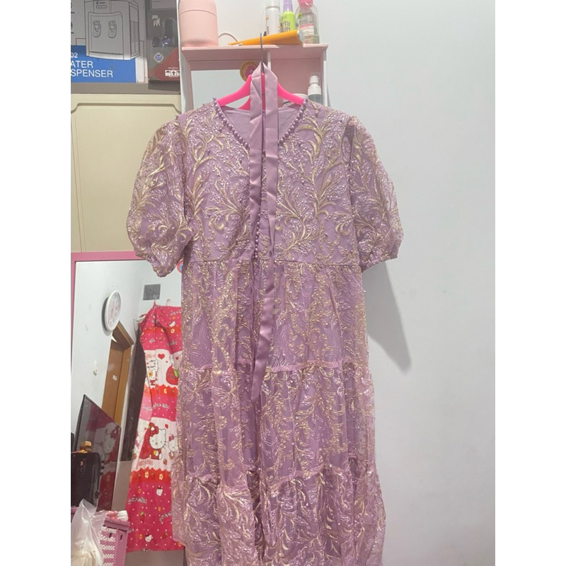 DRESS BKK TILE BORDIR LENGAN BALON