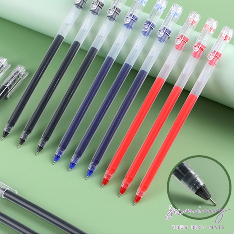 

Gel Pen Pulpen Gel Kapasitas tinggi Warna Hitam/Biru 0.5mm-Suning Mall