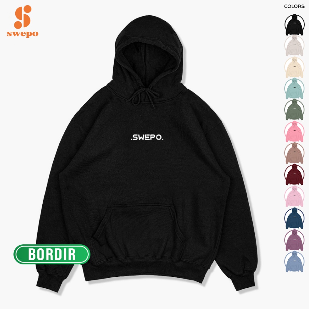 BIG SALE SWEPO Hoodie Jumper Everyday SWEPO Series BORDIR Size MXXXL Pria  Wanita