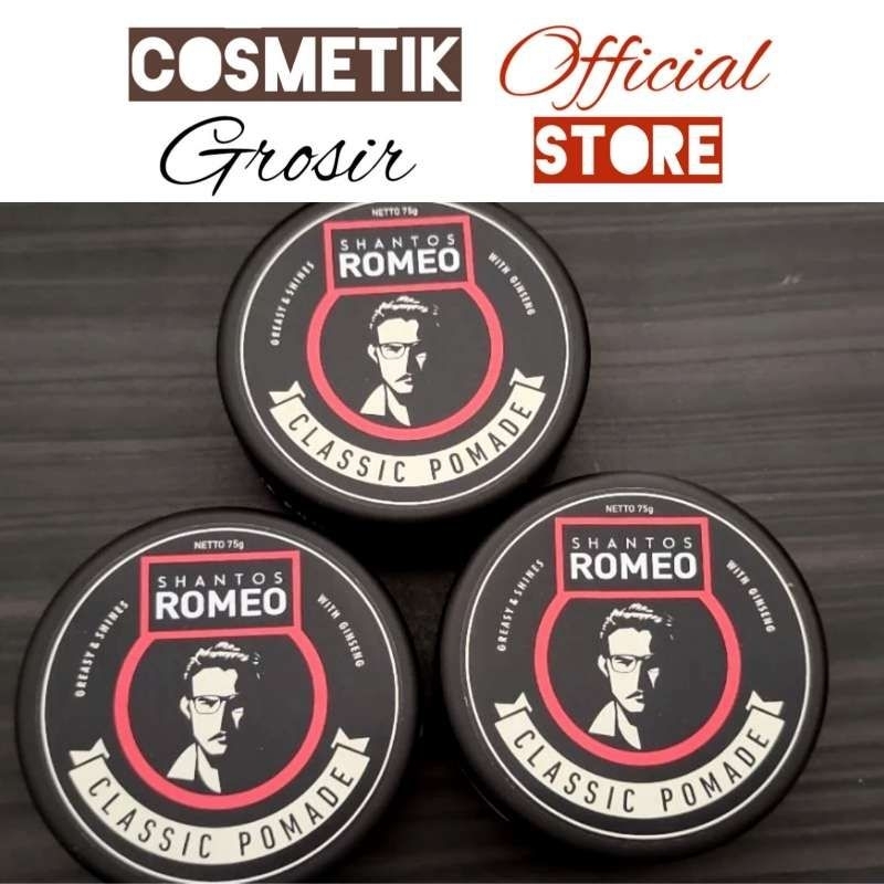 Shantos Romeo Classic Pomade 75gr dan 40gr Original - Minyak Rambut Pria
