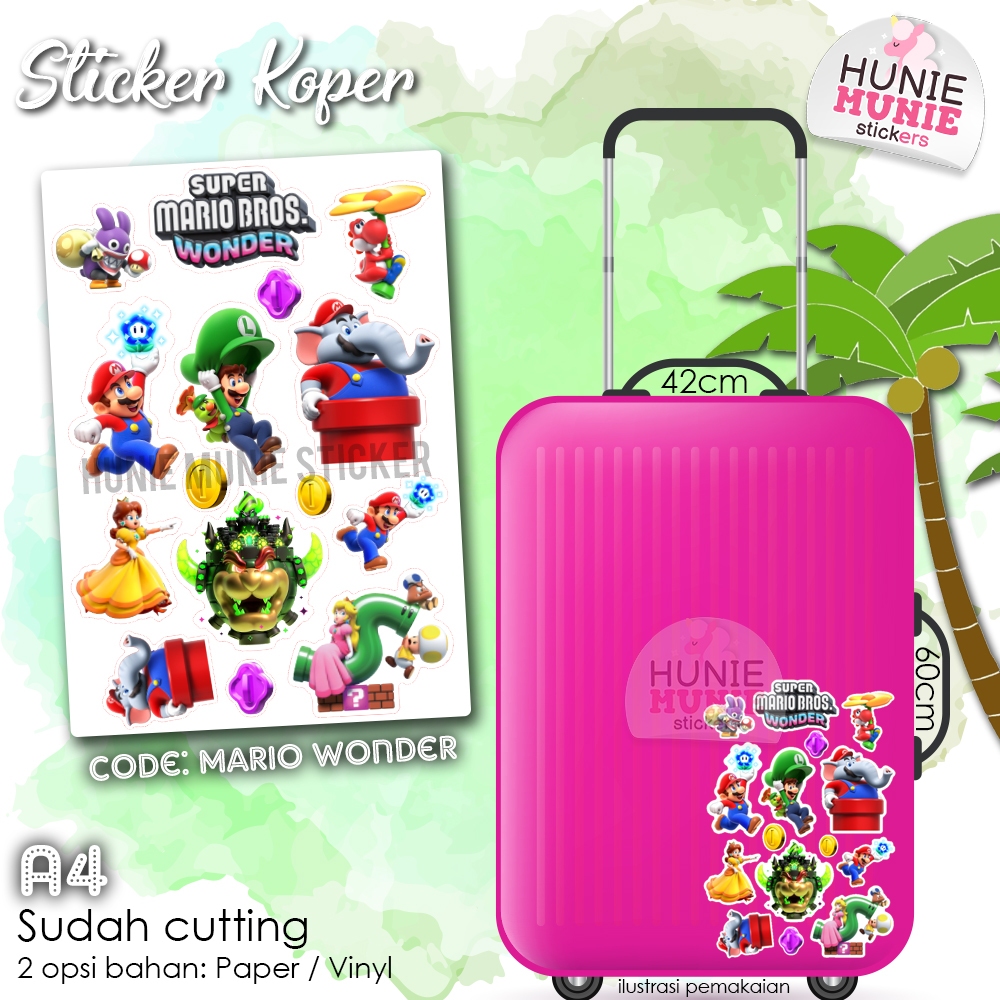 

Sticker Koper - Super Mario Wonder - Stiker Luggage Suitcase