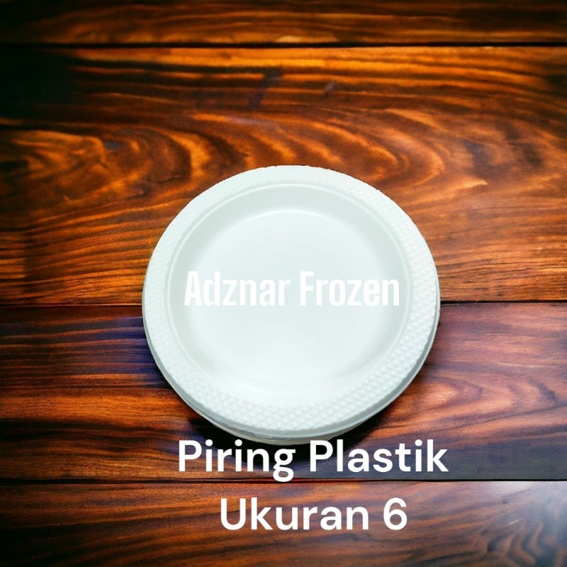 Piring kue plastik isi 50 ukuran 6 / piring plastik/ piring kue pesta