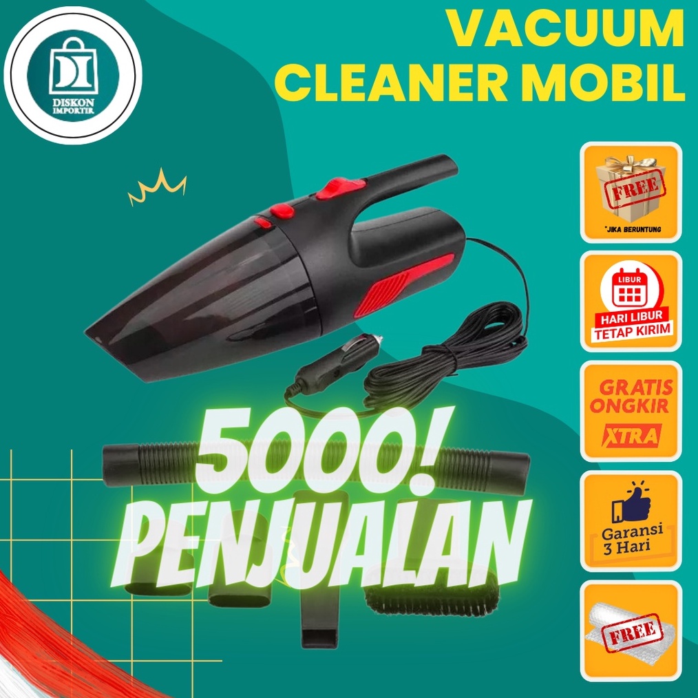 STAR Vacuum Cleaner Mobil Portable Vakum Clener Rumah Penyedot Debu Original Daya Hisap Kuat 12V 12W
