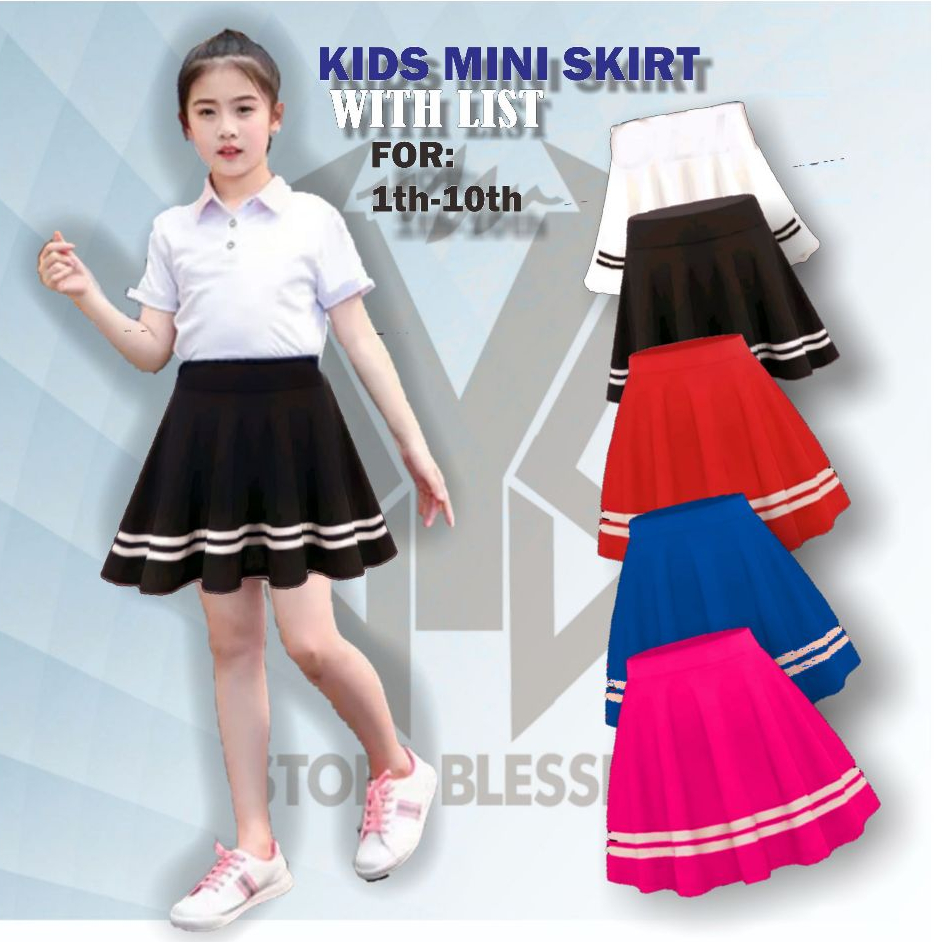Rok Anak Terbaru Viral Rok mini Lis nak Rok List Anak Rok Lis Jepang Anak Korean Style Rok mini Anak