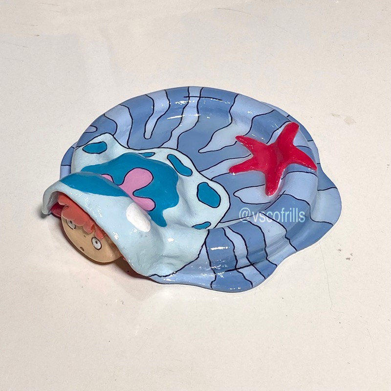 CLAY TRINKET DISH | ghibli clay dish asbak tempat perhiasan CUSTOM CLAY DISH ponyo kaonashi spirited