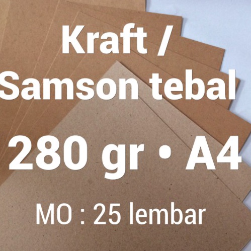 

Ready KRAFT 275 gsm A4 paket 25 lembar