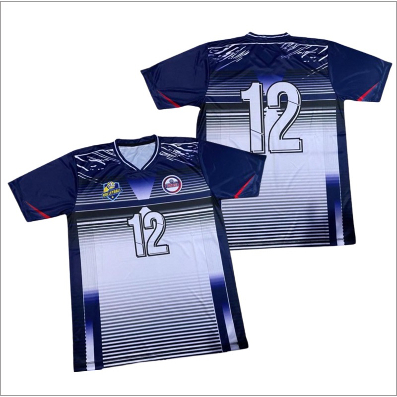 Baju atasan jersey volly fullprinting kaos olahraga voli putra bahan serena soft