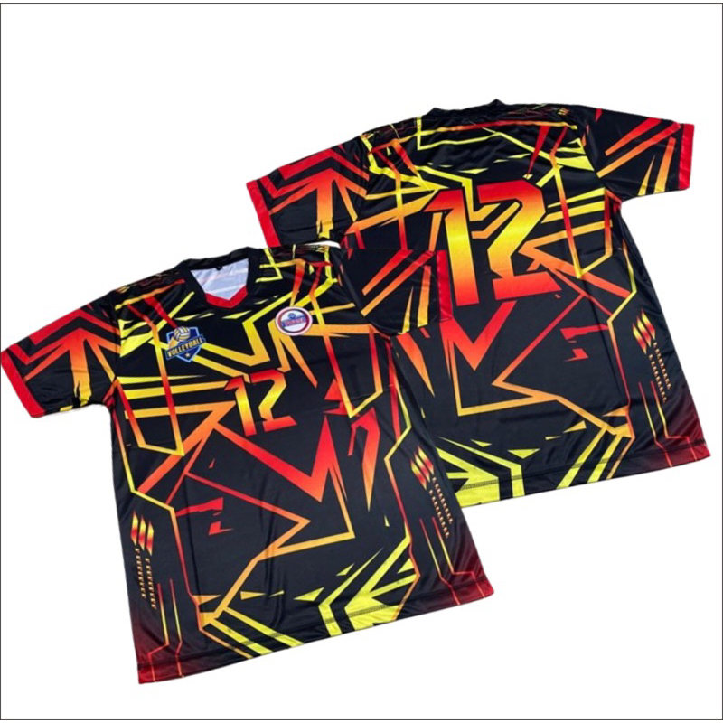 Baju atasan jersey volly fullprinting kaos olahraga voli putra bahan serena soft
