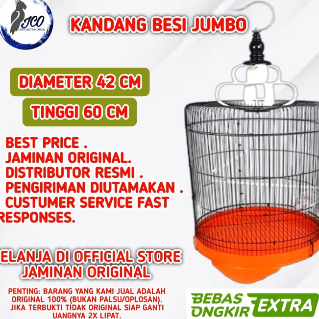 Ready KANDANG BURUNG BESI JUMBO KANDANG MURAI BESI SANGKAR BURUNG LOVEBIRD