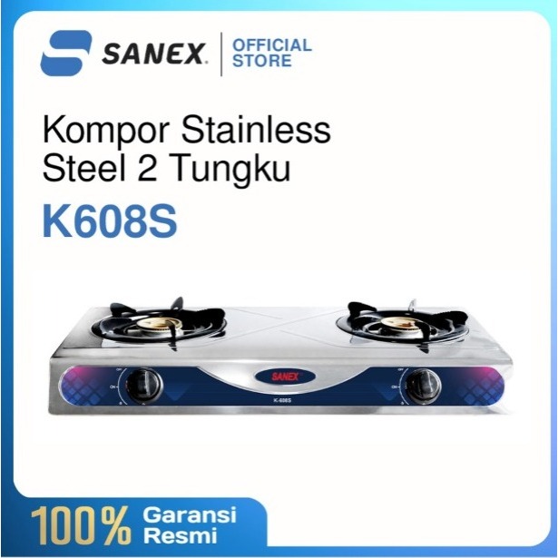 KOMPOR GAS SANEX 608 2 TUNGKU / KOMPOR 2TK / STOVE
