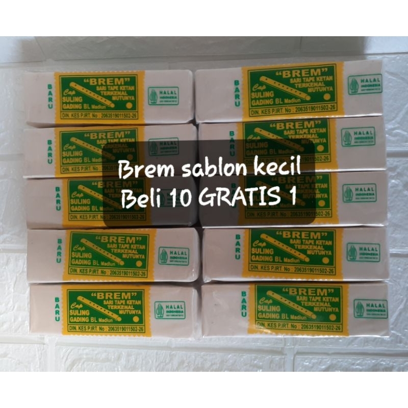 

PROMO BREM SABLON KECIL 10pcs GRATIS 1pcs