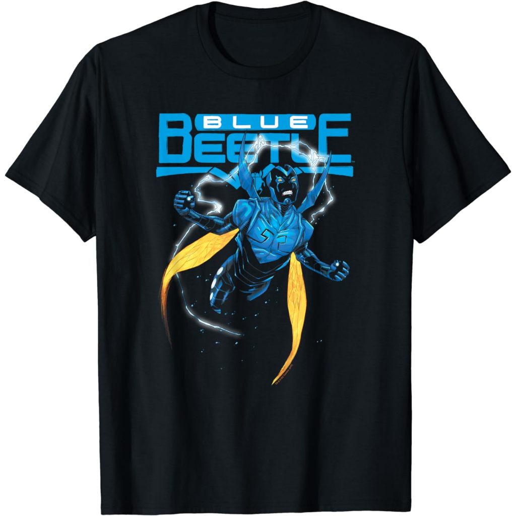 Baju Kaos Dewasa Justice League Blue Beetle T-Shirt Pakaian Fashion Atasan Distro Remaja Laki Wanita