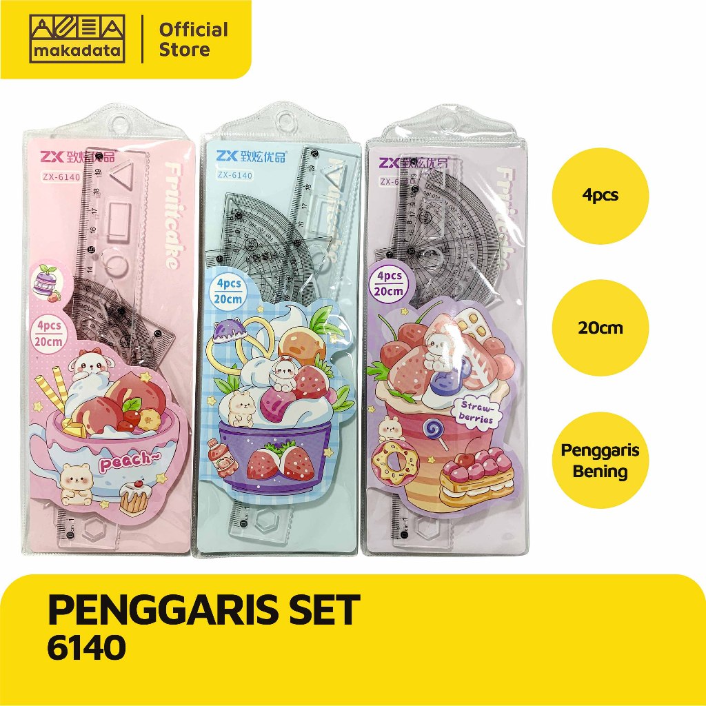 

PENGGARIS / GARISAN SET TRANSPARAN 6140 (1 SET) MURAH
