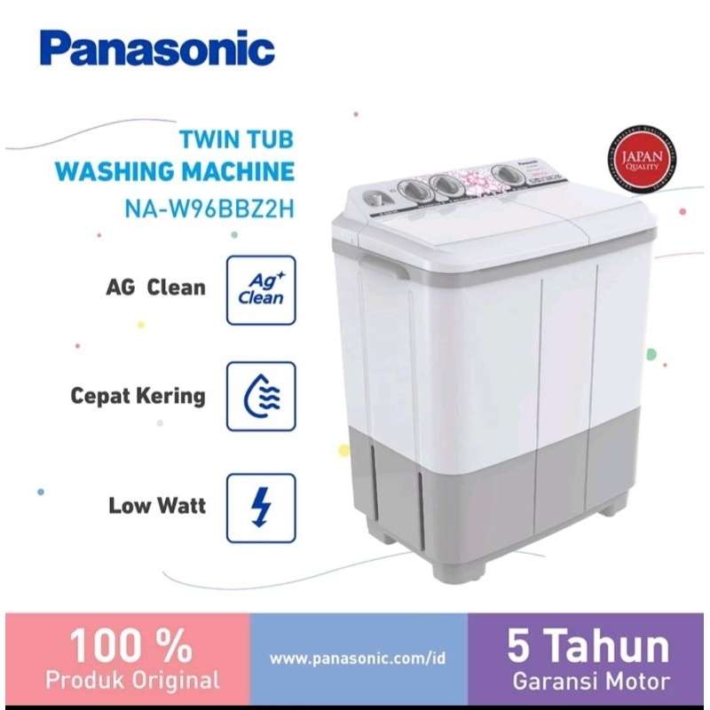 Mesin Cuci 2 Tabung Panasonic NAW 96 BB