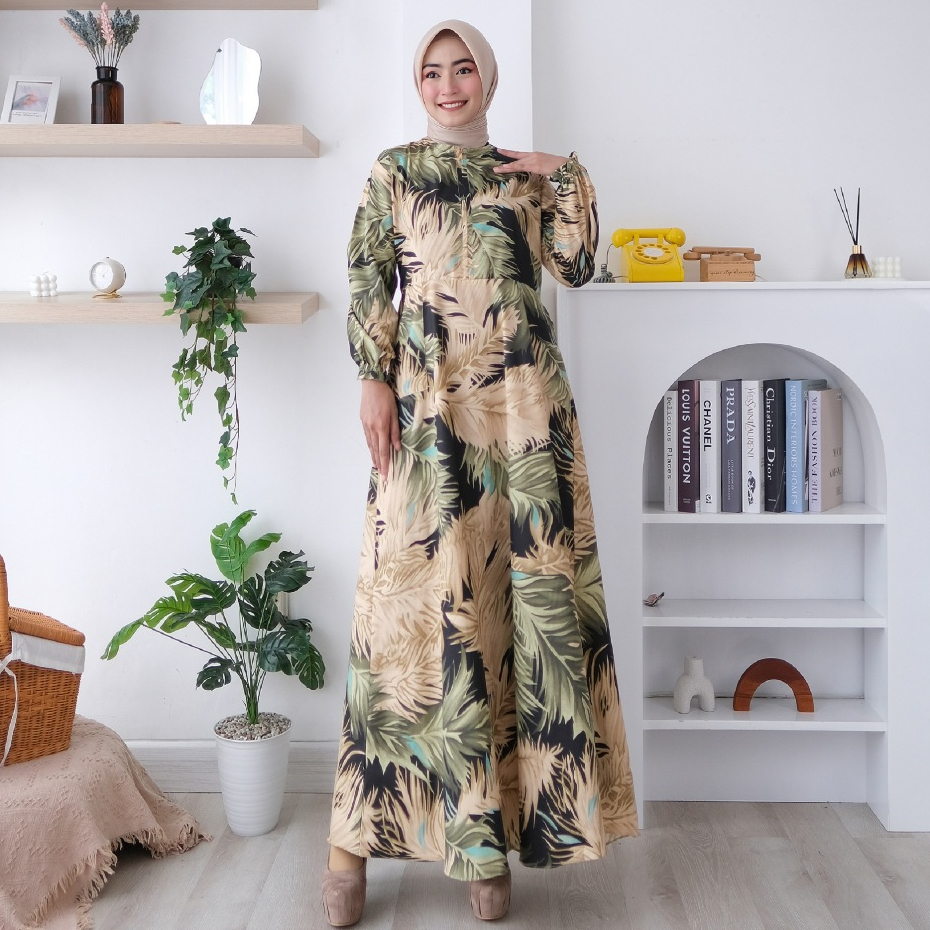 ABA agen baju official  GAMIS JAMILLAH ( DAPAT BAJU AJA ) - homey dress - gamis - gamis wanita - gamis katun apel - gamis muslim - dress - dress wanita - dress menyusui - gamis menyusui - gamis syari-JAMILLAH 8 HITAM
